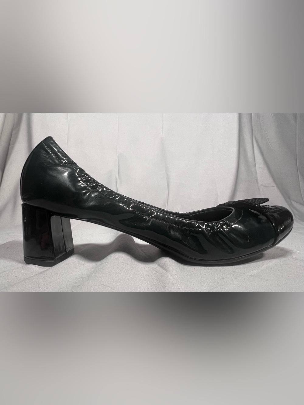 Prada Sport Vernice Baltico Patent Bow Pumps 315281 Size 39 - Picture 6 of 12